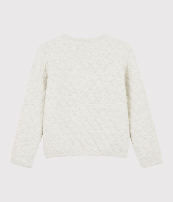 Girls' Tubular Knit Cardigan MONTELIMAR CHINE beige