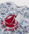 Boys' Fleece Sweatshirt POUSSIERE grey/MULTICO white