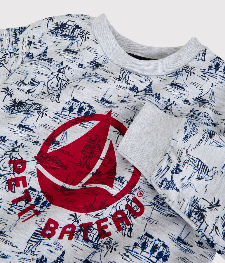 Boys' Fleece Sweatshirt grey/multicolor