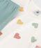 Girls' Velour Nightdress MARSHMALLOW white/MULTICO white