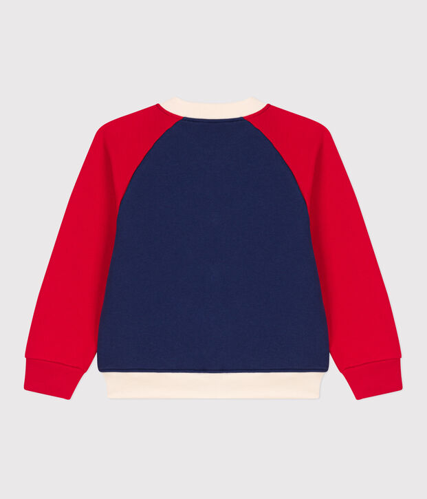 Boys' Fleece Baseball Jacket blue/multicolor