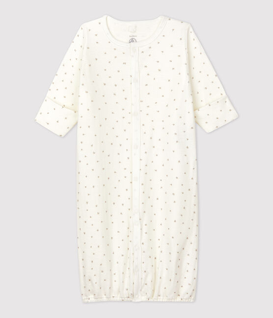 Babies' Organic Cotton Jumpsuit MARSHMALLOW white/GRIS grey