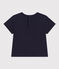 Babies' Short-Sleeved Lightweight Jersey T-Shirt SMOKING blue/MULTICO white