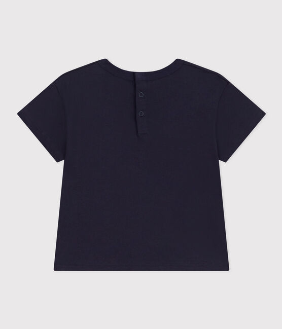 Babies' Short-Sleeved Lightweight Jersey T-Shirt SMOKING blue/MULTICO white