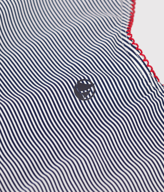 Women's one-piece striped swimsuit blue/white