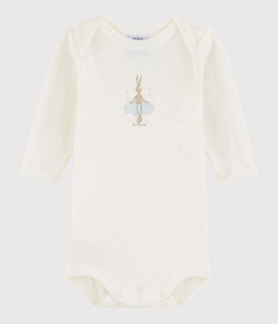 Baby Boys' Long-Sleeved Bodysuit Lait white