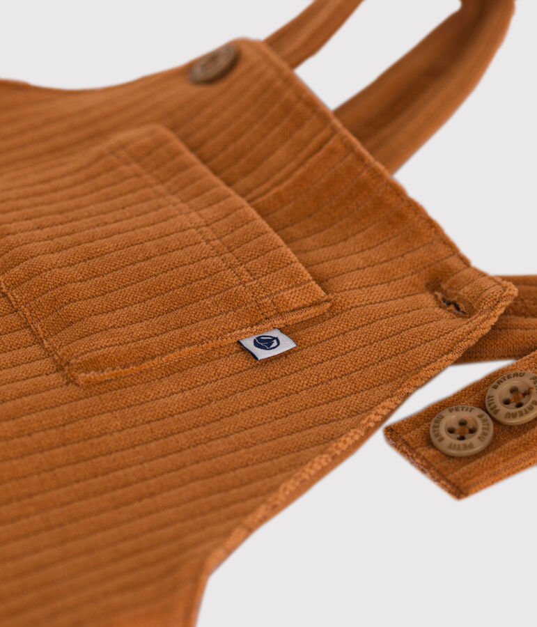 Babies' Velour Dungarees brown
