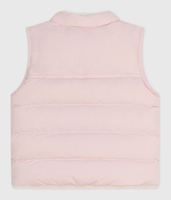 Baby's reversible sleeveless puffer jacket JOLI pink/MILK