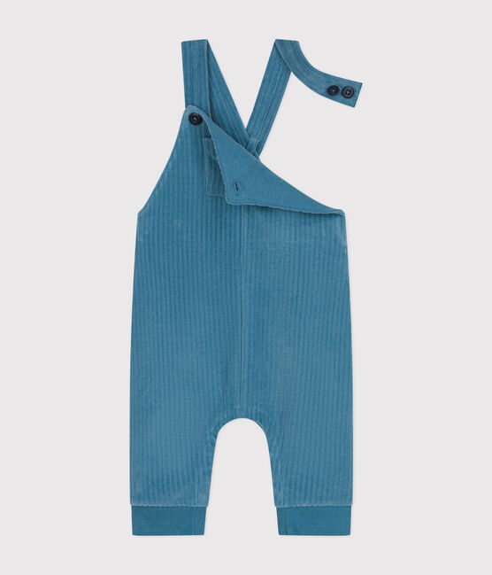 Babies' Velour Dungarees POLOCHON blue