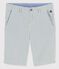 Boys' Seersucker Bermuda Shorts MARSHMALLOW white/BRUT blue