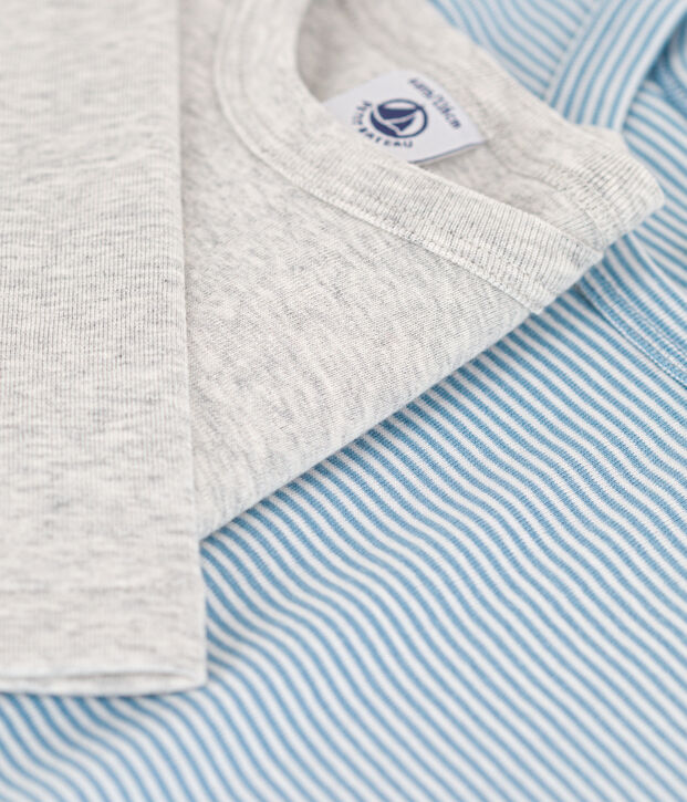 Boys' Long-Sleeved Cotton T-Shirts - 2-Pack multicolor