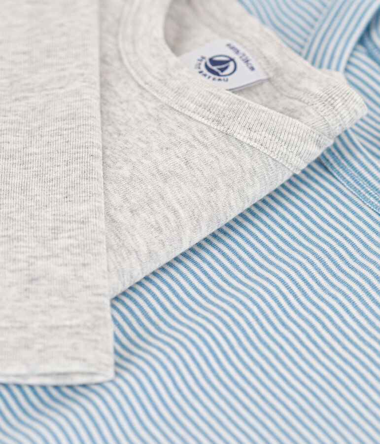 Boys' Long-Sleeved Cotton T-Shirts - 2-Pack multicolor