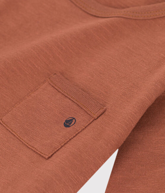 Babies' Long-Sleeved Cotton T-shirt CINA brown