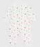 Babies' footless printed cotton pyjama suit MARSHMALLOW white/MULTICO white