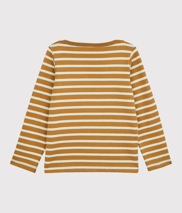 Unisex Children's Striped Cotton Top yellow/ecru