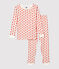 Unisex Snugfit Graphic Print Organic Cotton Pyjamas MARSHMALLOW white/SPICY
