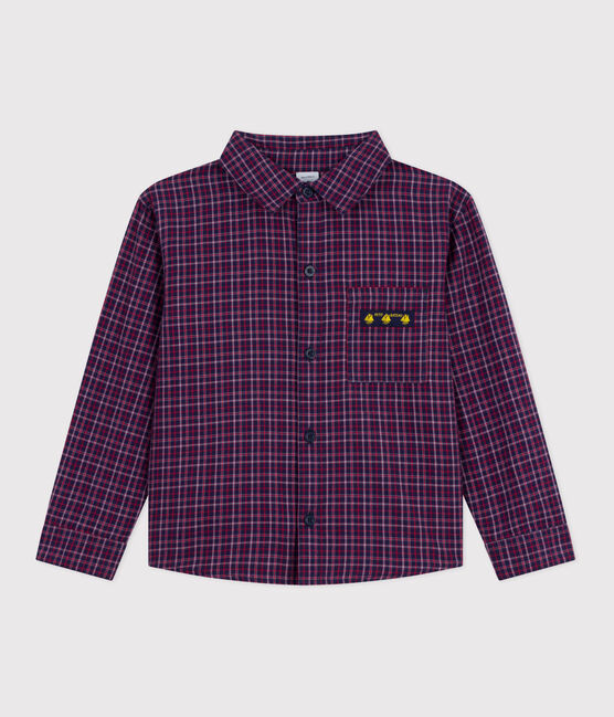 Children's checked flannel shirt SMOKING blue/MULTICO white