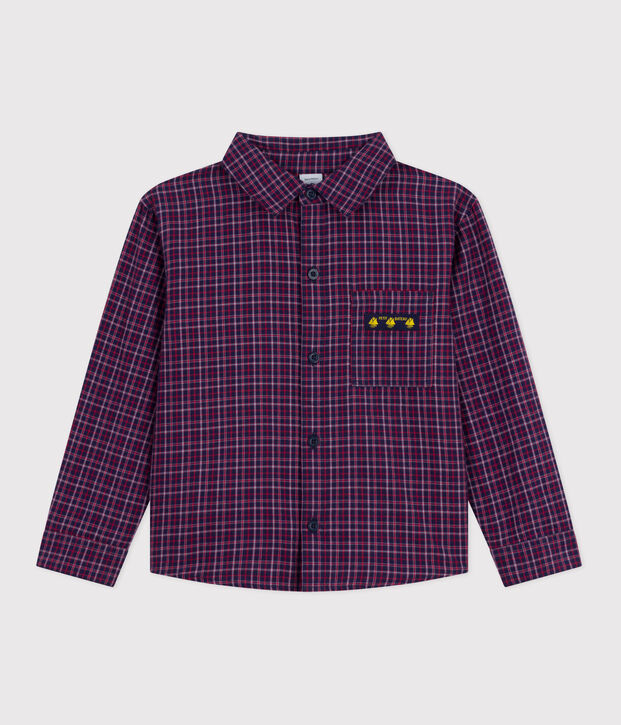 Children's checked flannel shirt blue/multicolor