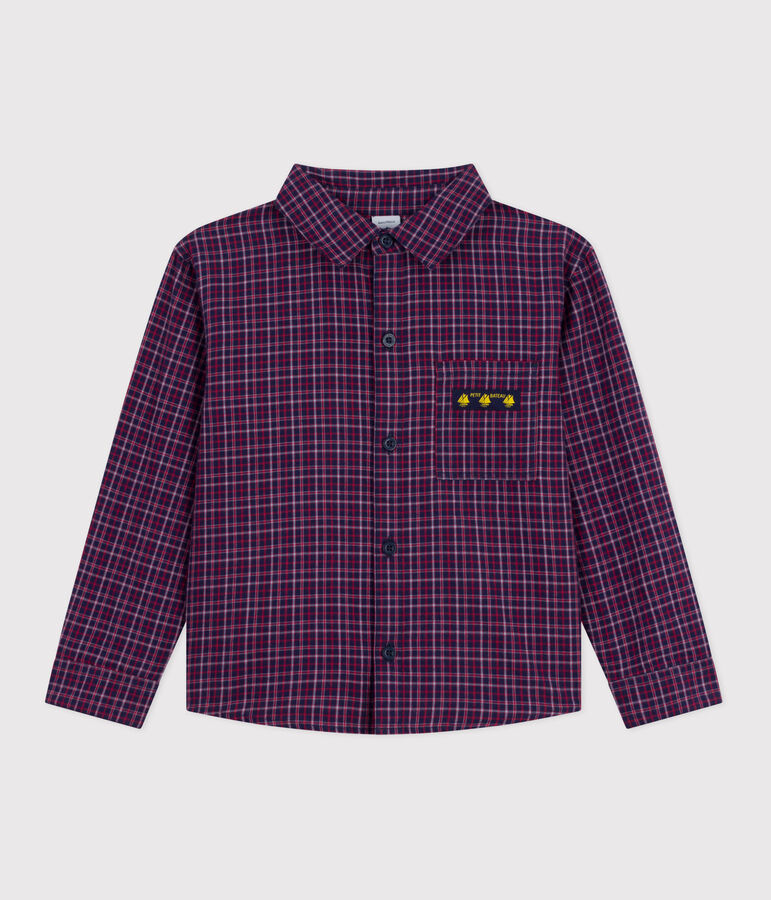 Children's checked flannel shirt blue/multicolor