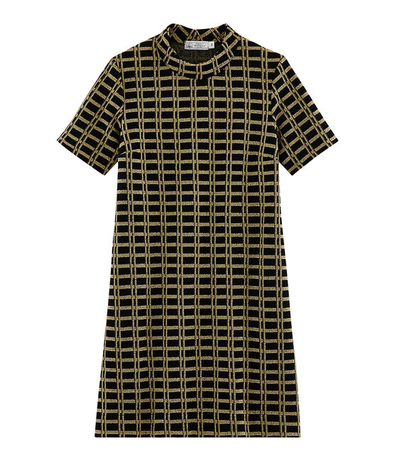 Women's Short-Sleeved Checked Dress variante 1