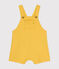 Babies' Short Lightweight Fleece Dungarees NECTAR yellow