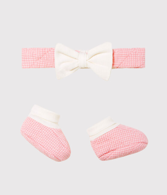 Baby Girls' Tube Knit Headband and Bootees Set variante 1