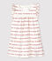 Babies' Organic Cotton Jacquard Dress With Bodysuit MARSHMALLOW white/TERKUIT red