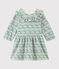 Baby girl's long-sleeved dress MARSHMALLOW white/MULTICO white