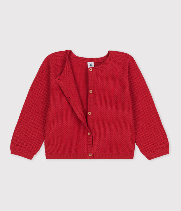 Girls' Cotton Cardigan red