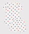 Children's short heart print cotton pyjamas MARSHMALLOW white/MULTICO white
