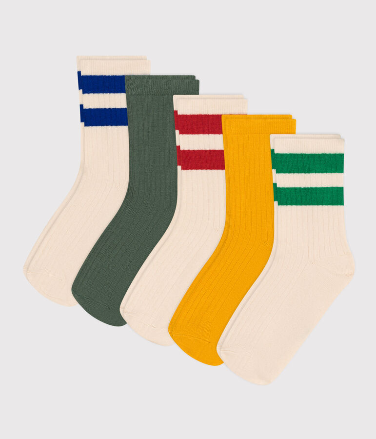 Children's Sporty Cotton Socks - 5-Pack multicolor