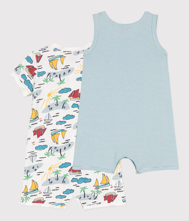 Babies' Explorer Themed Cotton Playsuits - 2-Pack multicolor