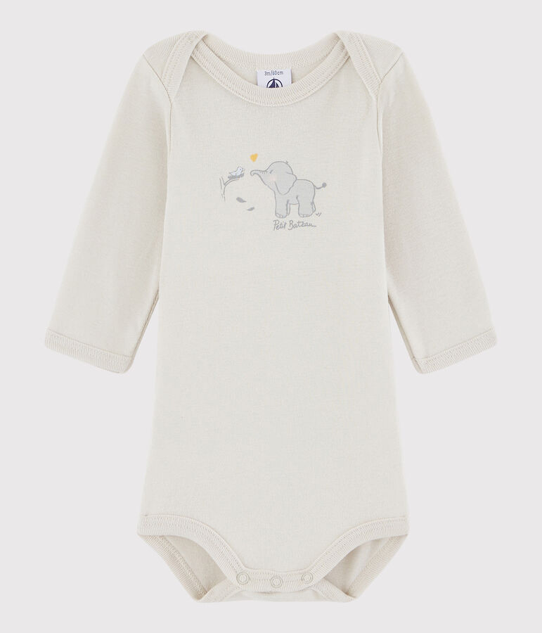 Unisex Babies' Long-Sleeved Bodysuit beige