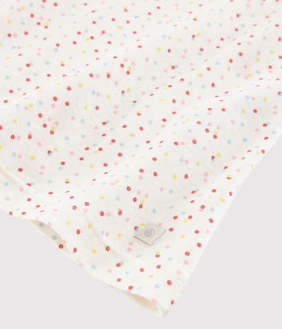 Girls' Multicoloured Spots Organic Cotton Nightdress MARSHMALLOW white/MULTICO white