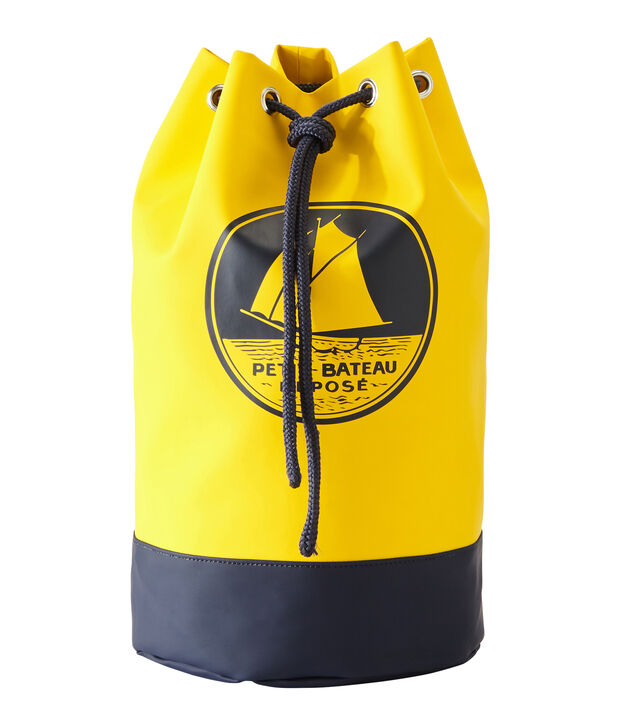 Rubber oilskin bucket bag yellow