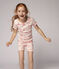 Girls' Snugfit Toile de Jouy Paris Cotton Short Pyjamas FLEUR pink/GROSEILLER pink