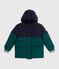 Children's plain colourblock puffer jacket green/blue