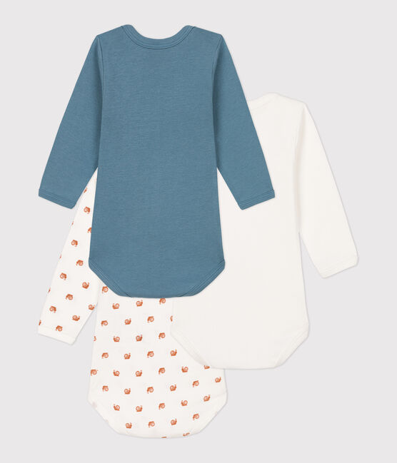Babies' Snail Themed Long-Sleeved Cotton Bodysuits - 3-Pack variante 1