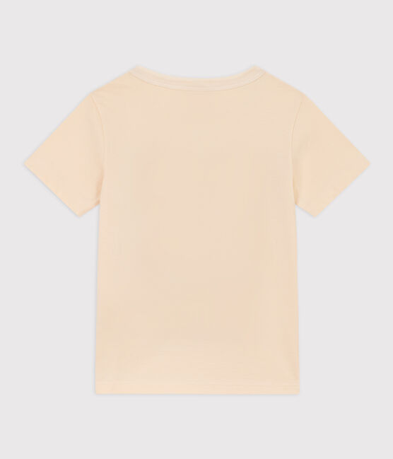 Boys' Short-Sleeved Cotton T-Shirt AVALANCHE Ecru