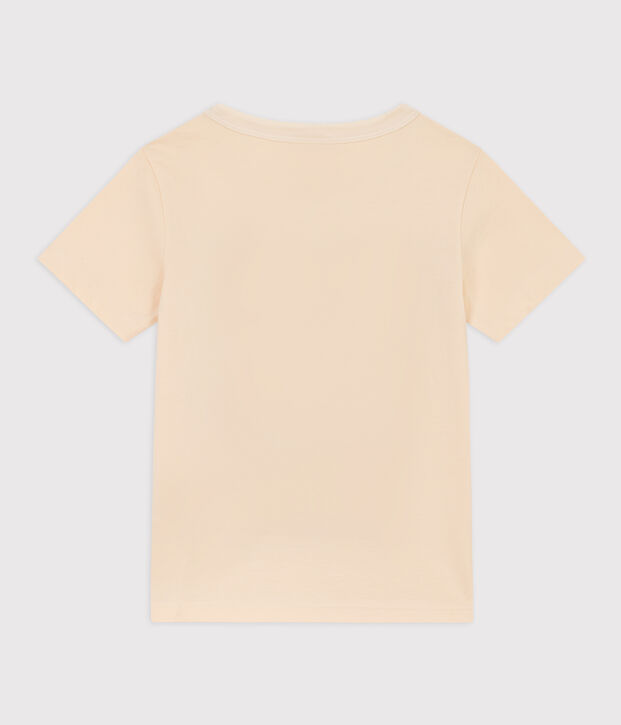 Boys' Short-Sleeved Cotton T-Shirt Ecru