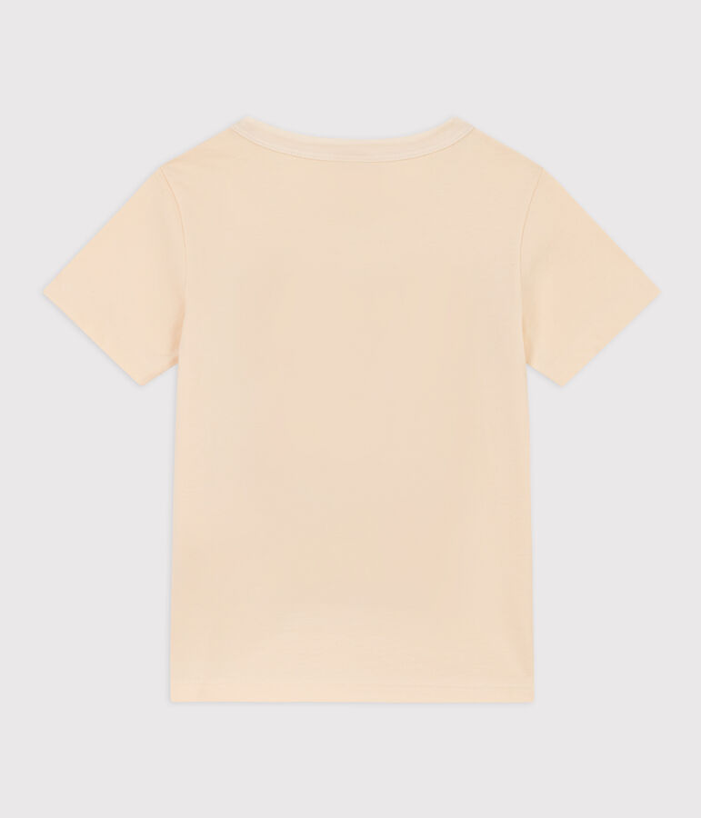 Boys' Short-Sleeved Cotton T-Shirt Ecru