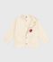 Children's plain denim jacket MILK Ecru