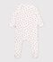 Babies' cotton pyjama suit printed with little hearts white/multicolor
