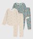 Pack of children's printed cotton pyjamas