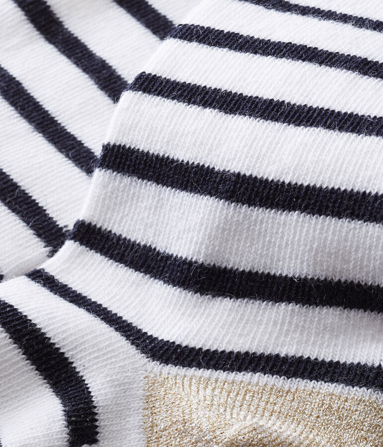 Baby girl's iconic tights white/blue