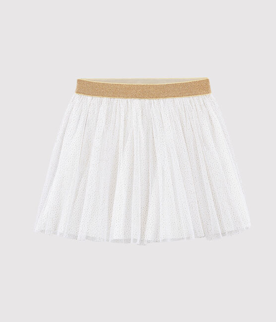 Girls' Tulle Skirt MARSHMALLOW white/OR yellow