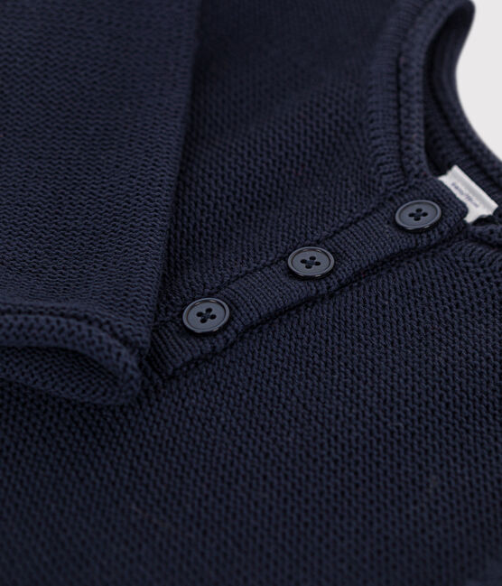 Girls' long-sleeved knit dress SMOKING blue