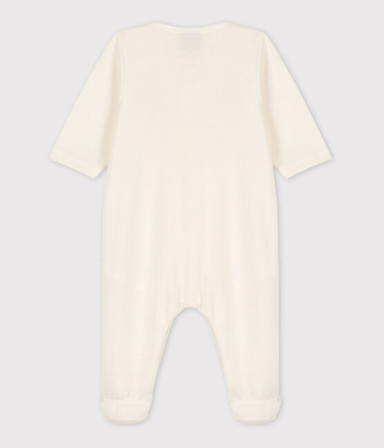 Babies' Double-Sided Jersey Hat and Sleepsuit MARSHMALLOW white