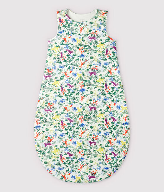 Babies' Jungle Pattern Cotton Sleeping Bag MARSHMALLOW white/MULTICO white
