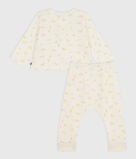 Babies' two-piece set in cotton printed with little chicks MILK /MULTICO